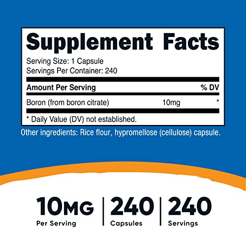 Foto 3 pulgar | Suplemento Nutricost: Cápsulas De Boro, 10 Mg, 240 Cápsulas Veganas - Venta Internacional.