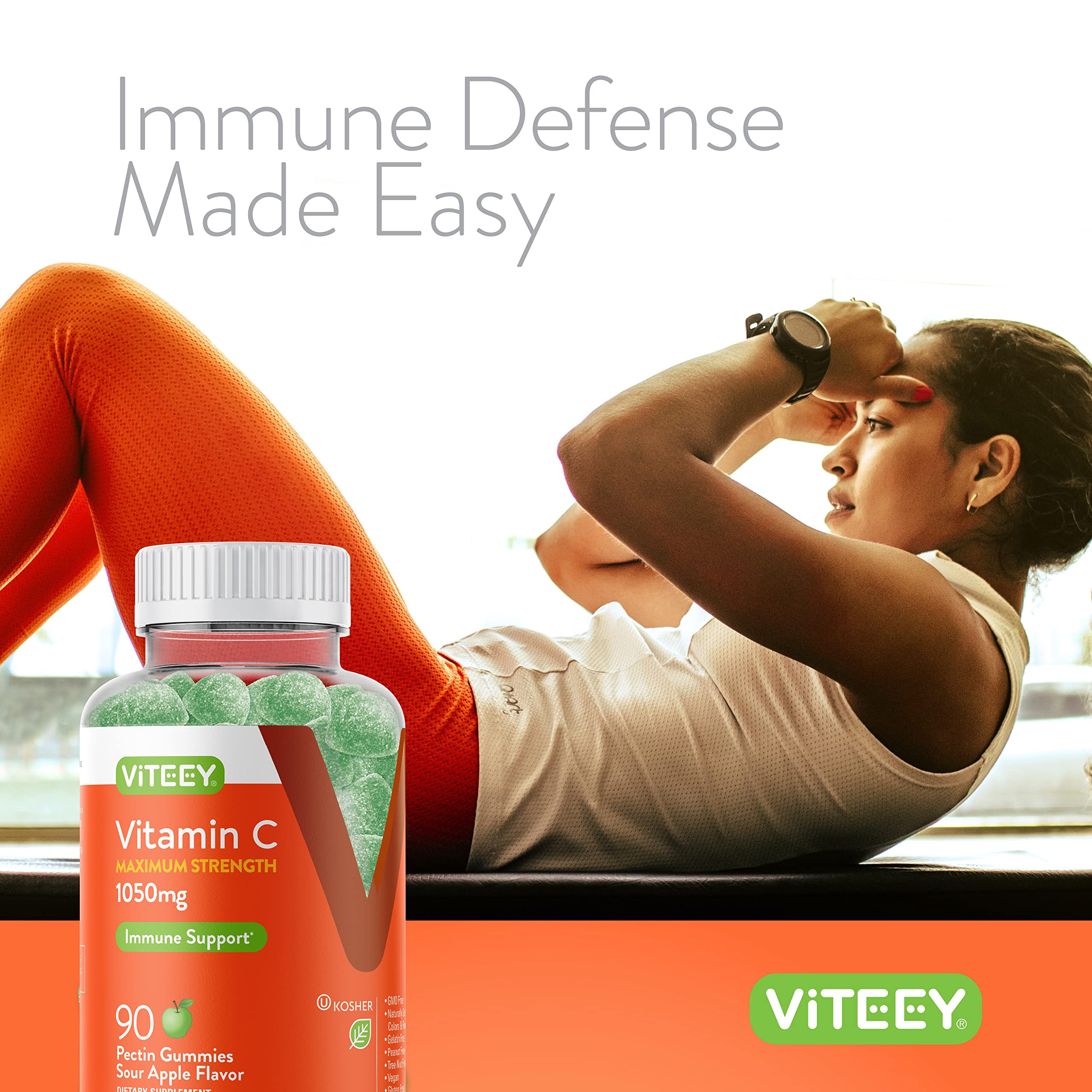 Foto 7 pulgar | Gomitas Viteey Con Vitamina C 1050 Mg De Concentración Máxima 180 Unidades - Venta Internacional.