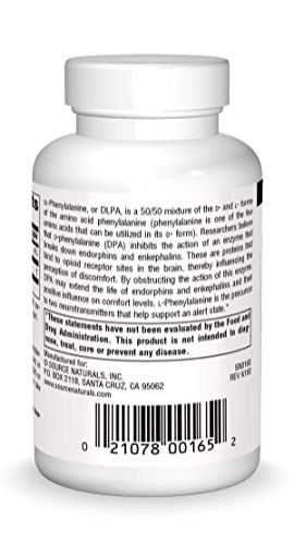 Foto 3 pulgar | Supplement Source Naturals Dlpa Dl-fenilalanina 750 Mg 60 Ta - Venta Internacional.