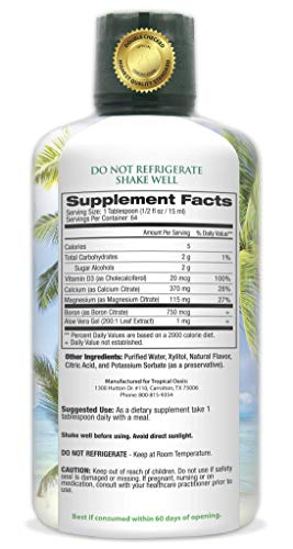 Foto 3 pulgar | Suplemento Tropical Oasis Liquid Calcio Magnesio 480 Ml - Venta Internacional.