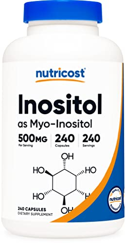 Foto 2 pulgar | Suplemento Nutricost Inositol 500 Mg 240 Cápsulas Vegetarianas - Venta Internacional.