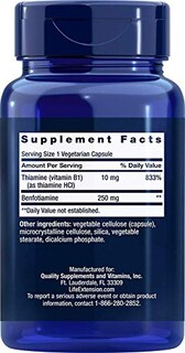 Foto 2 | Suplemento Life Extension Mega Benfotiamina 250 Mg X180 - Venta Internacional.