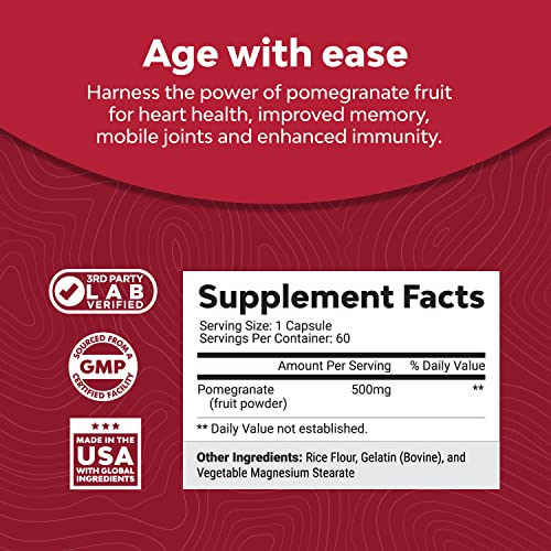 Foto 4 pulgar | Suplemento De Extracto De Granada En Cápsulas Antioxidantes De 500 Mg - Venta Internacional.