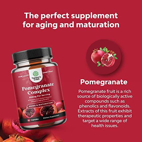 Foto 7 pulgar | Suplemento De Extracto De Granada En Cápsulas Antioxidantes De 500 Mg - Venta Internacional.