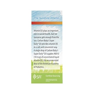 Foto 5 | Gotas De Vitamina D Carlson Baby's Super Daily D3 400 Ui Durante 1 Año - Venta Internacional.
