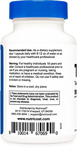 Foto 4 pulgar | Suplemento Nutricost Tudca 500 Mg 30 Cápsulas Tauroursodesoxico - Venta Internacional.