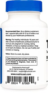 Foto 3 | Suplemento Nutricost Tudca 500 Mg 30 Cápsulas Tauroursodesoxico - Venta Internacional.