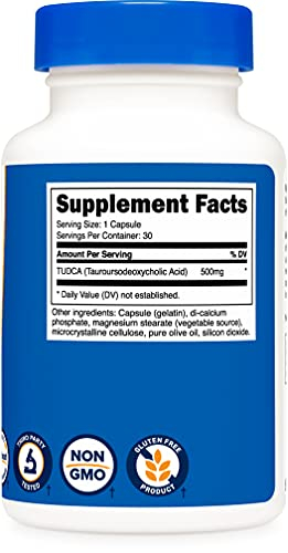 Foto 5 pulgar | Suplemento Nutricost Tudca 500 Mg 30 Cápsulas Tauroursodesoxico - Venta Internacional.