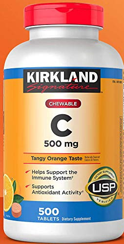 Vitamina C Kirkland Signature, Tabletas Masticables De 500 Mg, Paquete De 2 - Venta Internacional.
