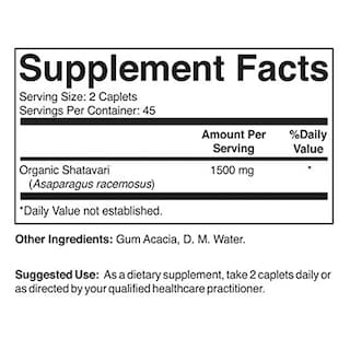 Foto 2 | Suplemento Brieofood Shatavari Organic 1500 Mg 90 Comprimidos - Venta Internacional.