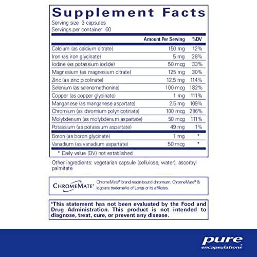 Foto 3 pulgar | Suplemento Pure Encapsulations Mineral 650 180 Cápsulas - Venta Internacional.