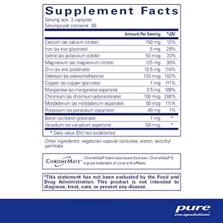 Foto 2 | Suplemento Pure Encapsulations Mineral 650 180 Cápsulas - Venta Internacional.