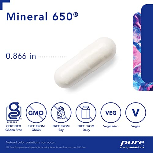 Foto 4 pulgar | Suplemento Pure Encapsulations Mineral 650 180 Cápsulas - Venta Internacional.