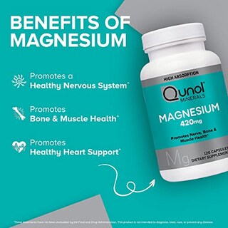 Foto 2 | Suplemento: Cápsulas De Magnesio Qunol (420 Mg) Para La Salud Ósea (12) - Venta Internacional.