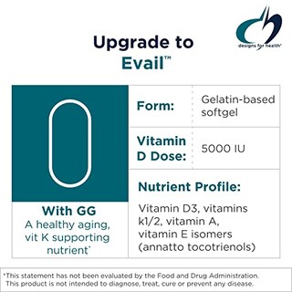 Foto 3 | Diseños De Suplementos Para Health Adk Evail 5000 Ui Vit D3 - Venta Internacional.