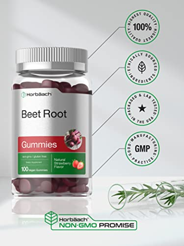 Foto 6 pulgar | Suplemento Horbäach Gomitas De Raíz De Remolacha, 6000 Mg, 100% Veganas - Venta Internacional.