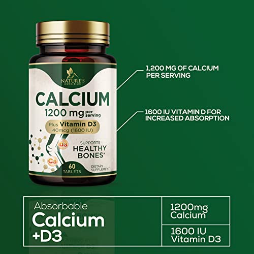 Foto 4 pulgar | Suplemento De Calcio De Nature's Nutrition De 1200 Mg Más Vitamina D3 16 - Venta Internacional.