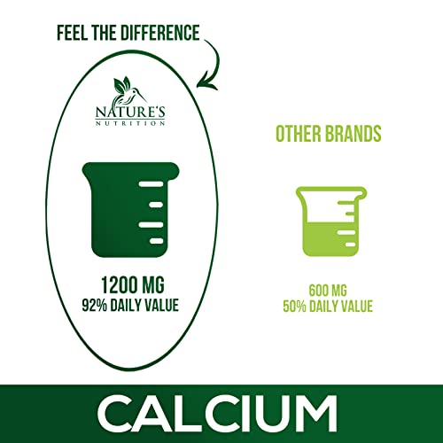 Foto 6 pulgar | Suplemento De Calcio De Nature's Nutrition De 1200 Mg Más Vitamina D3 16 - Venta Internacional.