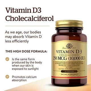 Foto 3 | Suplemento Solgar De Vitamina D3, Colecalciferol, 250 Mcg, 10000 Ui - Venta Internacional.