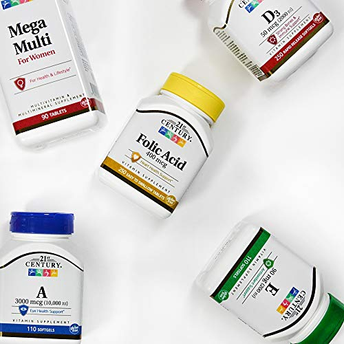 Foto 5 pulgar | Suplemento De Ácido Fólico Del Siglo Xxi, Tabletas De 400 Mcg, 250 Unidades - Venta Internacional.