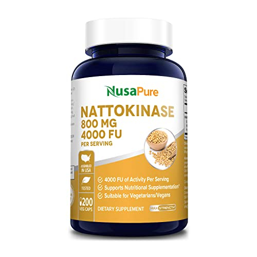 Foto 2 pulgar | Suplemento Nusapure Nattokinase 4000 Fu 200 Cápsulas Vegetarianas - Venta Internacional.