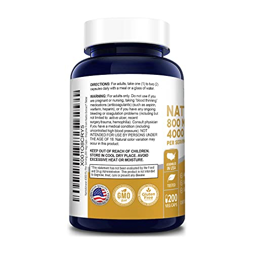 Foto 4 pulgar | Suplemento Nusapure Nattokinase 4000 Fu 200 Cápsulas Vegetarianas - Venta Internacional.