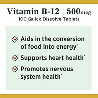 Foto 3 | Suplemento Nature's Bounty De Vitamina B12, 500 Mcg, Tabletas De 100 Unidades - Venta Internacional.