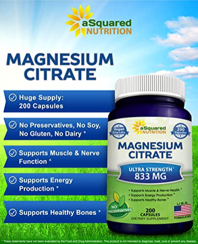 Foto 3 pulgar | Suplemento Squared Nutrition Citrato De Magnesio 833 Mg - Venta Internacional.