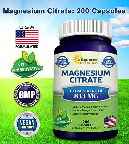 Foto 4 pulgar | Suplemento Squared Nutrition Citrato De Magnesio 833 Mg - Venta Internacional.