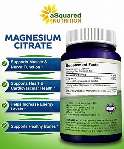 Foto 5 pulgar | Suplemento Squared Nutrition Citrato De Magnesio 833 Mg - Venta Internacional.