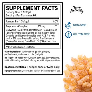 Foto 4 | Suplemento Terry Naturally Bosmed + Boswellia 60 Cápsulas Blandas - Venta Internacional.