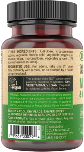 Foto 5 pulgar | Suplemento Multivitamínico Y Mineral Vegano Deva, 90 Comprimidos, 2 Unidades - Venta Internacional.