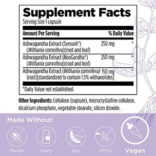 Foto 4 | Diseños De Suplementos Para La Salud Trigandha Ashwagandha 30 Cápsulas - Venta Internacional.