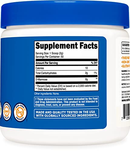 Foto 5 pulgar | Suplemento Nutricost D-manosa En Polvo 100 G (50 Porciones) - Venta Internacional.