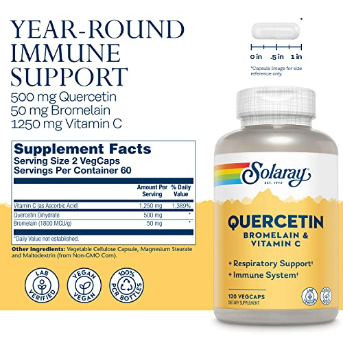 Foto 4 pulgar | Suplemento Solaray Qbc Plex Con Quercetina Y Bromelina Más Vitamina  - Venta Internacional.