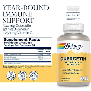 Foto 3 | Suplemento Solaray Qbc Plex Con Quercetina Y Bromelina Más Vitamina - Venta Internacional.