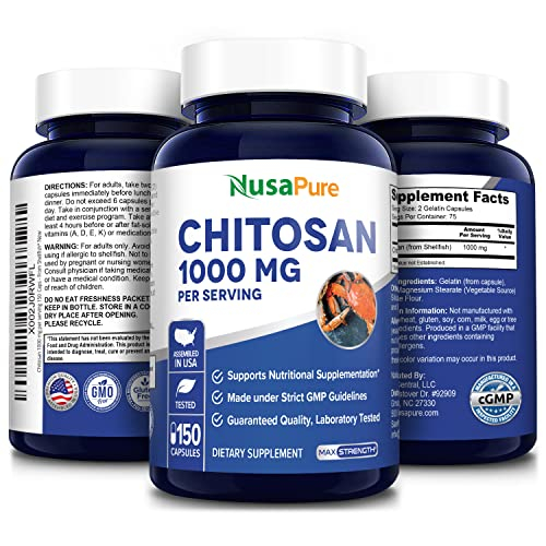 Foto 5 pulgar | Suplemento Nusapure Chitosan 1000 Mg 150 Cápsulas Sin Ogm - Venta Internacional.