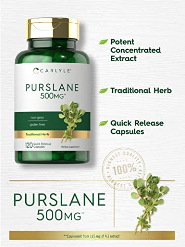 Foto 4 pulgar | Suplemento Carlyle Purslane 500 Mg 120 Cápsulas - Venta Internacional.