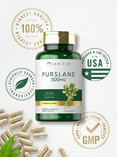 Foto 6 pulgar | Suplemento Carlyle Purslane 500 Mg 120 Cápsulas - Venta Internacional.