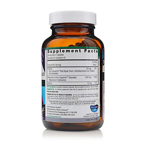 Foto 5 pulgar | Suplemento De 500 Mg De Magnesio De Base Marina De Nature's Answer - Venta Internacional.