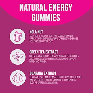 Foto 4 | Energy Gummies Nature's Nutrition, Vitamina B12, Té Verde, 60 - Venta Internacional.