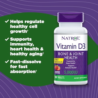 Foto 3 | Vitamina D3 Natrol Immune Health 5000 Ui De Disolución Rápida - Venta Internacional.