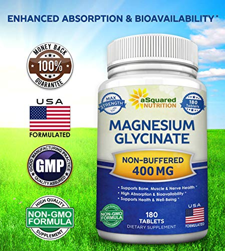 Foto 5 pulgar | Suplemento De Glicinato De Magnesio De Squared Nutrition 400 Mg - Venta Internacional.