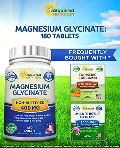 Foto 8 pulgar | Suplemento De Glicinato De Magnesio De Squared Nutrition 400 Mg - Venta Internacional.