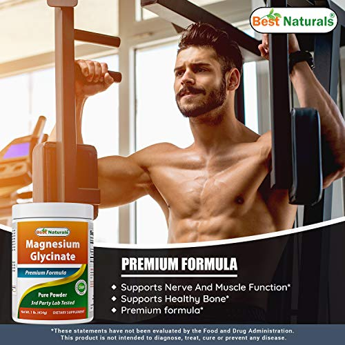 Foto 5 pulgar | Polvo De Glicinato De Magnesio Best Naturals 454 G - Venta Internacional.