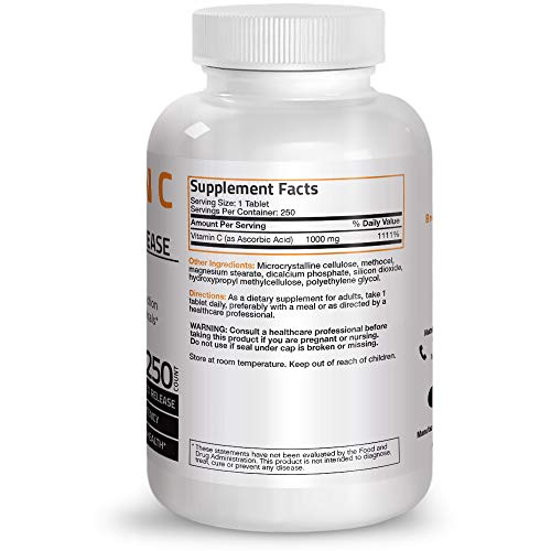 Foto 3 pulgar | Suplemento Bronson De Vitamina C, 1000 Mg, Liberación Sostenida, 250 Ta - Venta Internacional.