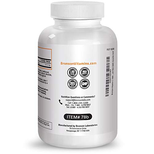 Foto 8 pulgar | Suplemento Bronson De Vitamina C, 1000 Mg, Liberación Sostenida, 250 Ta - Venta Internacional.