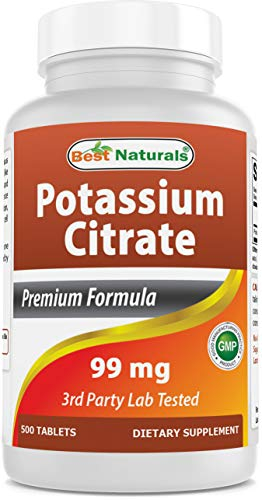 Foto 2 pulgar | Suplemento Best Naturals Citrato De Potasio 99 Mg 500 Comprimidos - Venta Internacional.