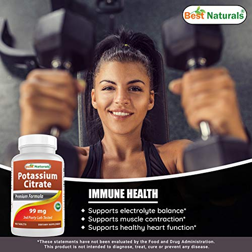 Foto 5 pulgar | Suplemento Best Naturals Citrato De Potasio 99 Mg 500 Comprimidos - Venta Internacional.