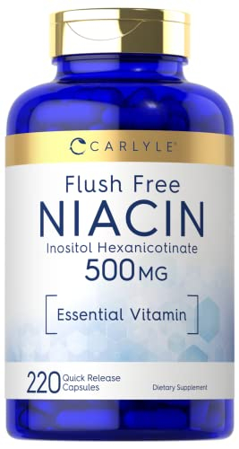 Suplemento Carlyle Niacin Flush Free 500 Mg 220 Cápsulas - Venta Internacional.